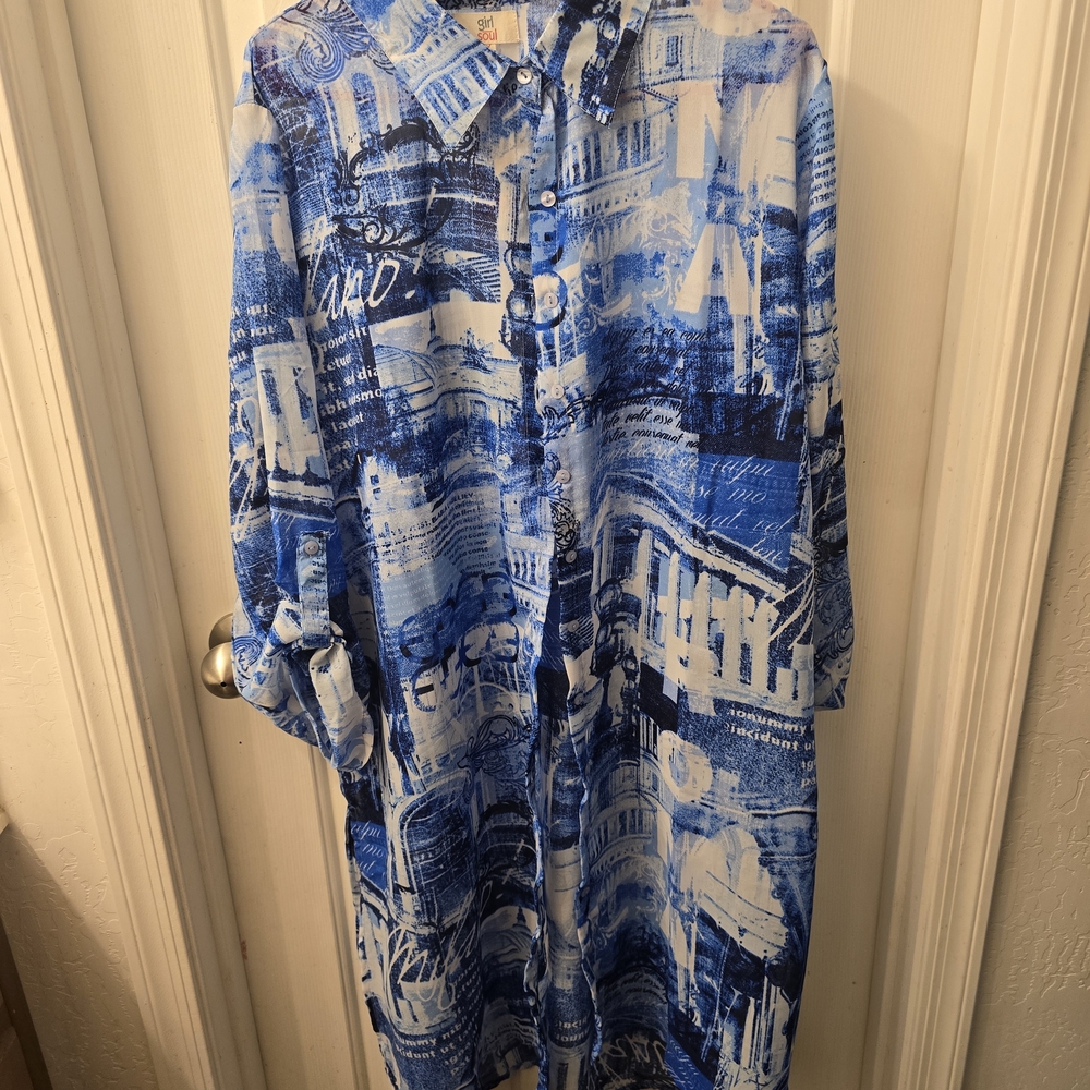 Blue Graphic Men's Shirt